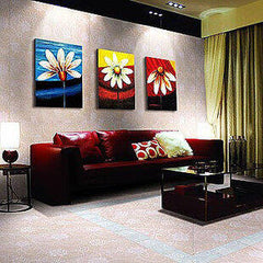 INPHIC-油畫小野菊客廳無框畫三聯畫臥室裝飾畫現代簡約壁畫沙發