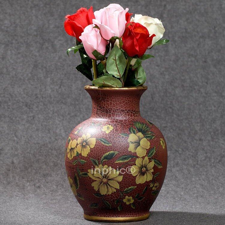 INPHIC-裂紋釉紅花瓶 陶瓷裝飾品 創意家居日用品