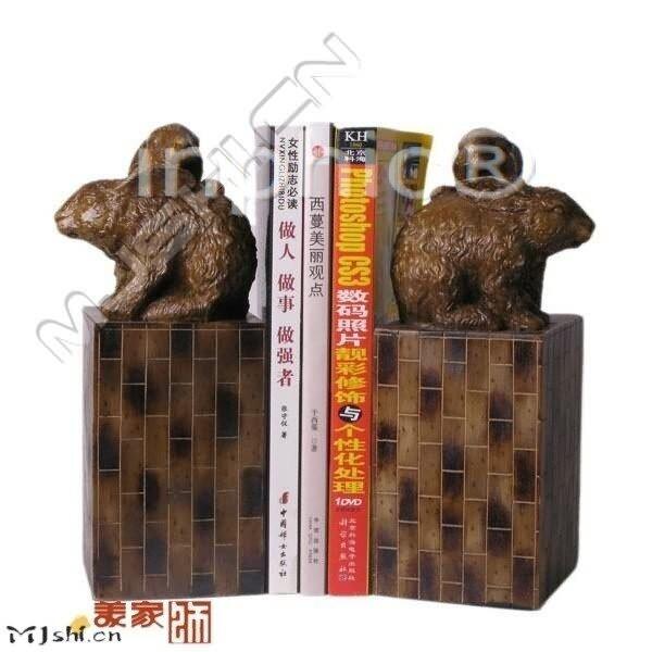 INPHIC-歐式裝飾擺件東南亞風格傢俱飾品泰國家居書立書擋兔子書檔