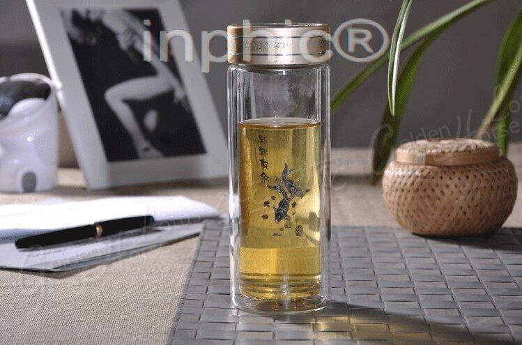 INPHIC-年年有魚雙層玻璃杯 保溫杯 男士女士