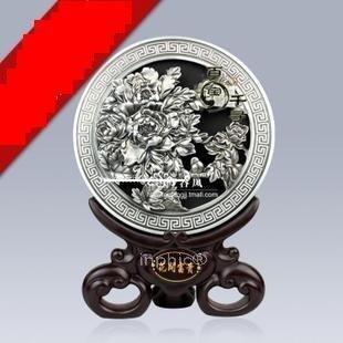 INPHIC-花開富貴-銀 活性炭雕 碳雕工藝品 擺飾  家居裝飾品