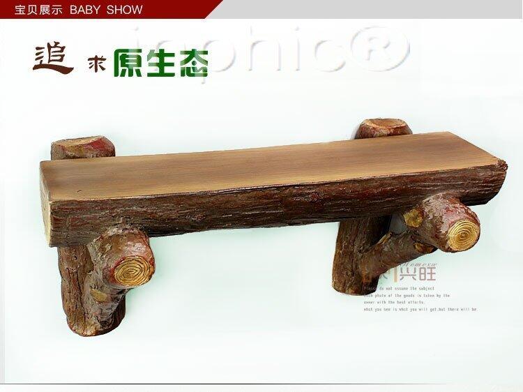 INPHIC-歐式創意田園仿松木裝飾隔板置物架壁飾 牆壁簡約花盆掛層架實用