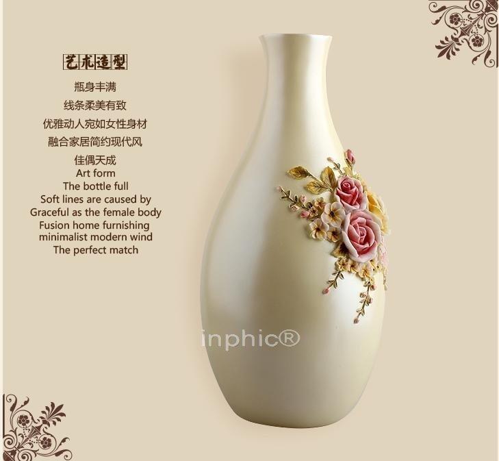 INPHIC-歐式田園創意花瓶 時尚樹脂臺面花瓶 室內裝飾品 特價