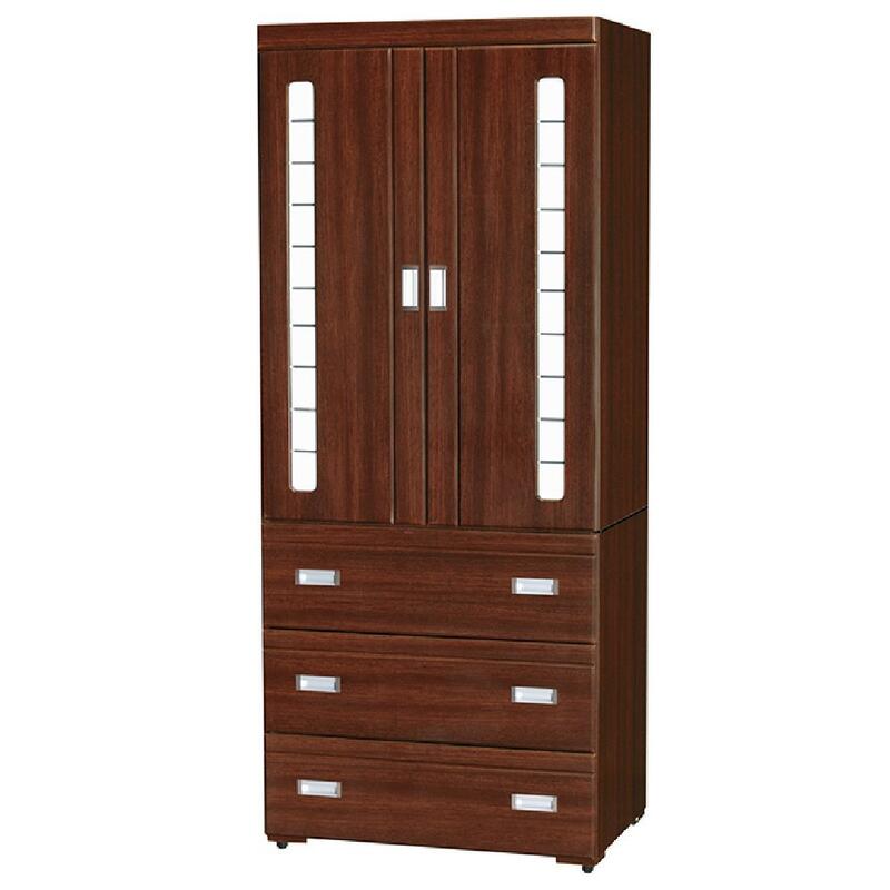 INPHIC-Prince 泰子時尚3&times;7尺淺胡桃衣櫥