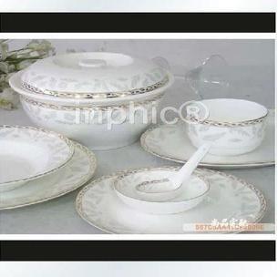 INPHIC-56頭骨瓷餐套裝 絲綢之路 含煙缸牙簽筒碗盤碟勺湯鍋