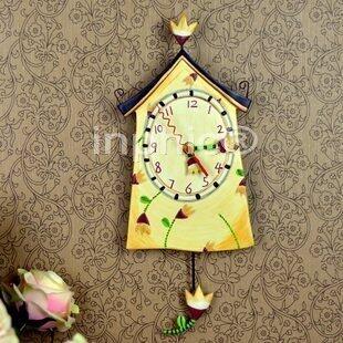 INPHIC-美式田園風格掛 作品 幾乎靜音 鬱金香公主房牆面鐘