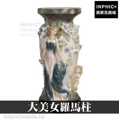INPHIC-歐式花架園藝造景路引婚慶布置婚紗花店流水噴泉底座展覽會場大美女羅馬柱