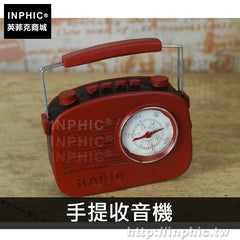 INPHIC-擺件電話復古模型道具家居樹脂攝影做舊裝飾仿古-手提收音機