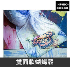 INPHIC-裝飾毯午休毯毛毯蓋毯辦公室四季毯薄被子-雙面款蝴蝶穀