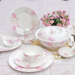 INPHIC-景德鎮陶瓷56頭骨瓷餐具套裝商務