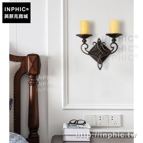 INPHIC-蠟燭臺壁燈餐廳美式歐式復古走廊床頭燈具鄉村臥室