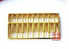 INPHIC-宗教 精工風水純黃銅CM算盤旺財興商擺飾9位數銅算盤 算盤珠