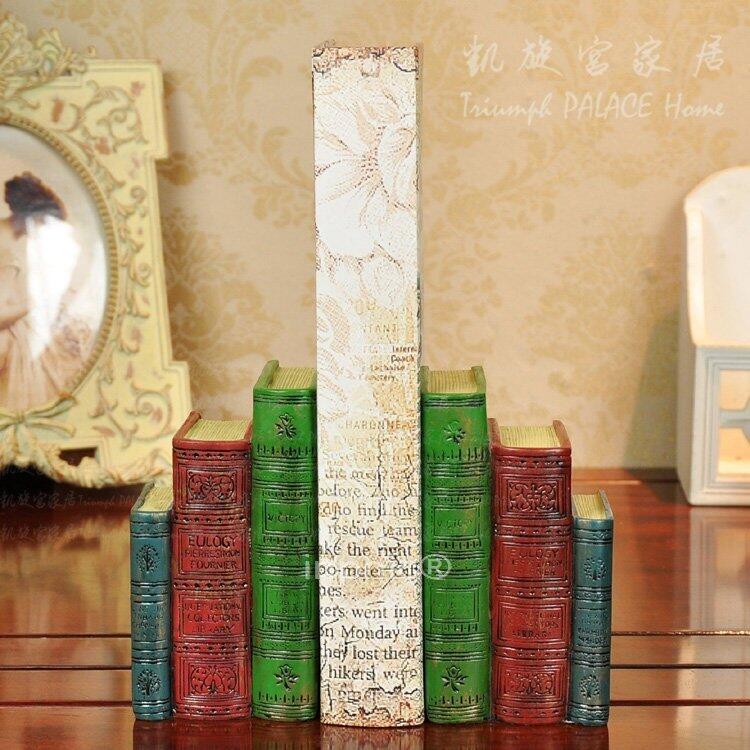 INPHIC-歐式古典書籍創意書檔書靠書立辦公室擺件生日工藝品