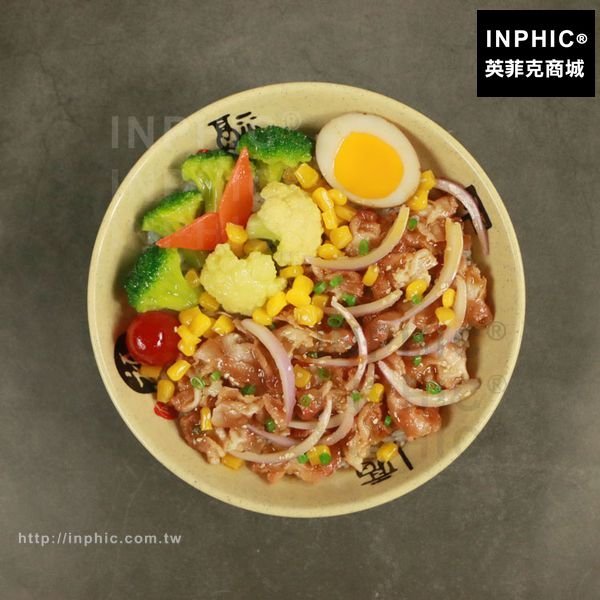 INPHIC-雞蛋模型蓋飯炒米飯鮭魚雞排飯拍攝道具仿真食物食品假菜品