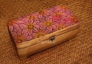 INPHIC-泰國工藝品柚木雕雞蛋花香盒收納盒筆盒23cm泰國工廠特別訂製