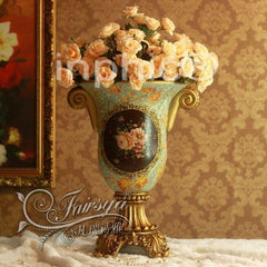 INPHIC-歐式家居擺設主臥裝飾仿真植物花卉絹花法蘭西香檳玫瑰套裝