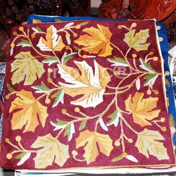 INPHIC-手工刺繡靠墊坐墊套掛毯印巴風格家居飯店餐廳裝飾