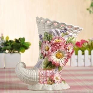 INPHIC-紫嫣紅牛角籃 陶瓷花瓶飾品家居