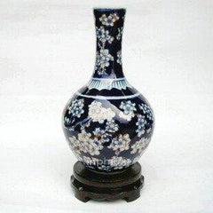 INPHIC-ZF-B802 景德鎮 描金青花手繪富貴連藤天球陶瓷花瓶 復古擺設