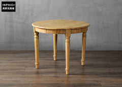 INPHIC-北歐現代簡約餐桌 美式鄉村復古西餐圓延伸桌