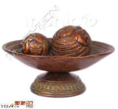 INPHIC-歐式田園風情果盤復古家居擺飾孔雀果盤