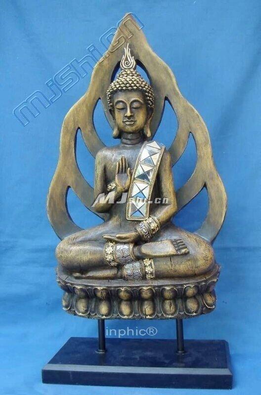 INPHIC-東南亞風格 佛像 泰國泰式風情 家居飾品 工藝擺飾 樹脂 蓮葉坐佛