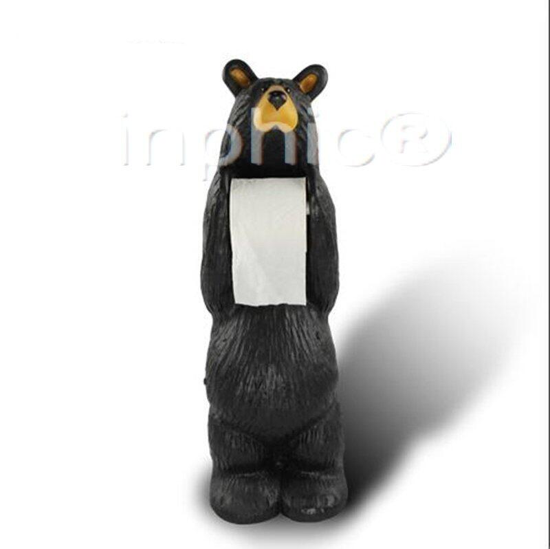 INPHIC-歐美風樹脂熊紙巾架掛牆紙巾架卷紙 廁紙架創意家居裝飾用品