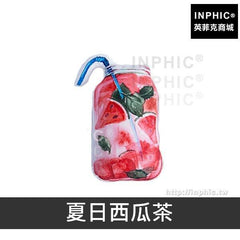 INPHIC-臥室沙發靠墊仿真3D靠枕辦公室夏季水果茶杯抱枕-夏日西瓜茶