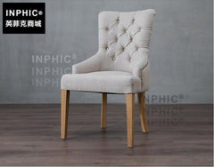 INPHIC-歐式古典高背餐椅 後現代椅子接待洽談椅休閒布藝椅