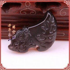 INPHIC-宗教 開光冰種黑曜石桃花斧 生肖馬開運物飾品