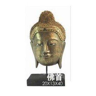 INPHIC-東南亞 木雕佛頭 佛像 佛首 泰式擺飾家居飾品客廳擱架