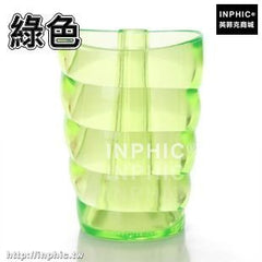 INPHIC-創意洗漱套裝情侶漱口杯牙刷架旅行牙刷杯塑膠刷牙杯水杯螺旋杯-兩入-綠色