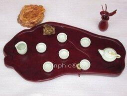 INPHIC-整片天然紅杉實木特價根雕茶盤實木特價茶具茶托茶海托盤81&times;44