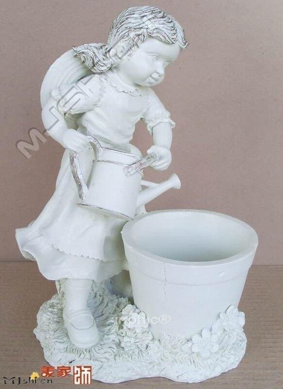 INPHIC-歐式復古花瓶現代時尚客廳 花器陶瓷花插天使澆花