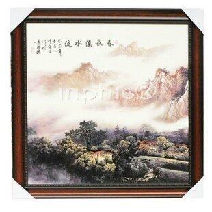 INPHIC-ZF-I209 景德鎮 陶瓷 長江溪水流 瓷板畫 壁畫 壁飾 有框