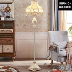 INPHIC-書房落地燈歐式帶茶幾床頭臥室美式簡約客廳檯燈-珍珠