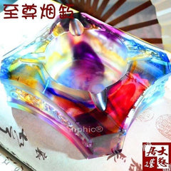 INPHIC-琉璃開光擺件吉祥家居平安裝飾水晶飾品八面威風大至尊煙缸龍