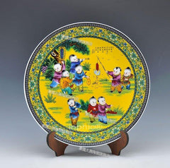 INPHIC-搶購 彩繪陶瓷裝飾盤 座盤 中式家居飾品工藝品 新房擺飾