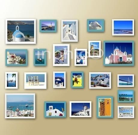 INPHIC-相框牆照片牆相框組合畫框23框彩色實木照片牆