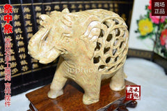INPHIC-開光擺件青田石雕吉祥家居平安飾品QTS0001象中象擺設