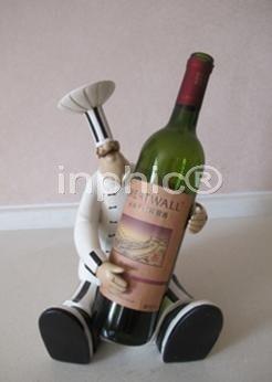 INPHIC-歐式大肚廚師坐地紅酒架 家居裝飾 餐廳裝飾
