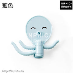 INPHIC-廚房浴室壁掛牆壁黏鉤強力黏膠免釘門後掛鉤創意衛生間毛巾掛衣鉤-藍色