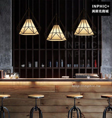 INPHIC-現代簡約工業風北歐吊燈餐廳loft吧臺-直盤黑色