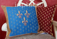 INPHIC-錦繡 法國進口高端奢適品 靠墊套 藍柱頭