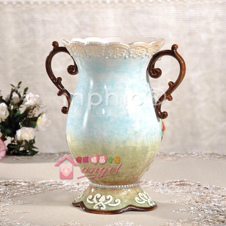 INPHIC-簡歐喜鵲與杜鵑花陶瓷花瓶花器花插家居飾品大花瓶