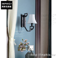INPHIC-布質客廳燈具中國風飯店壁燈仿古臥室中式