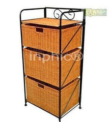 INPHIC-收納櫃置物櫃整理櫃儲物櫃三層櫃抽屜櫃田園藤編