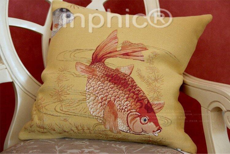 INPHIC-錦繡 法國進口高端奢適品靠墊套 紅錦一