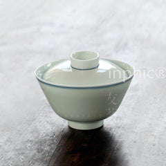 INPHIC-無由 功夫茶具 仿古青花 玄紋蓋碗