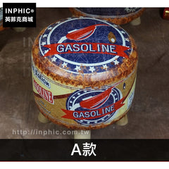 INPHIC-圓凳實木防水創意軟墊家居復古攝影道具換鞋凳-A款